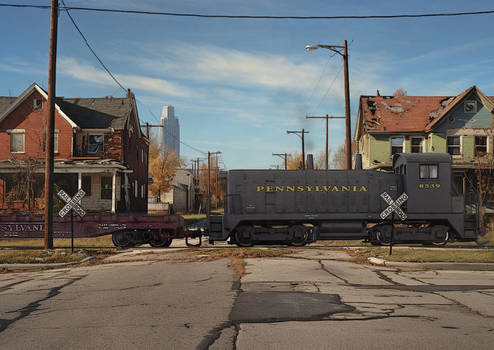 Suburban level crossing