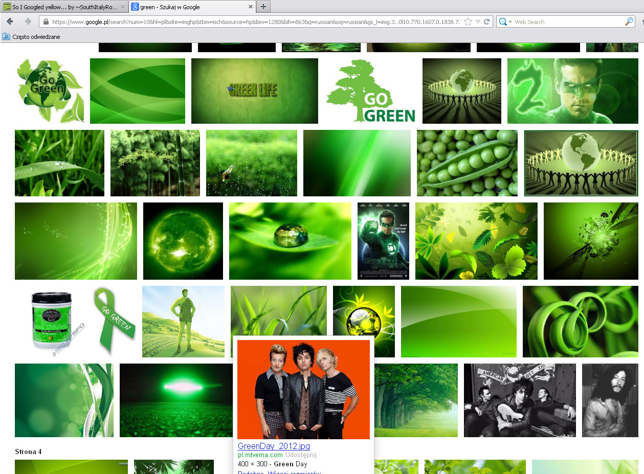 So I Googled green...