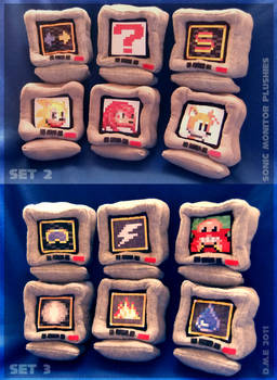 Sonic Monitor Plushies Set 2+3