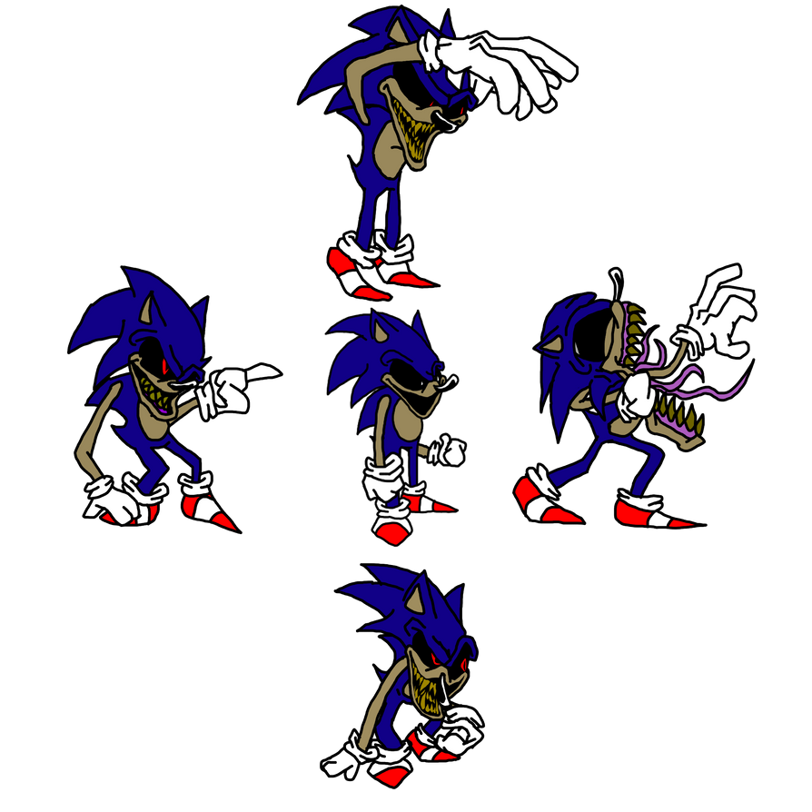 sonic.exe sprite concepts by mehoff77 on DeviantArt