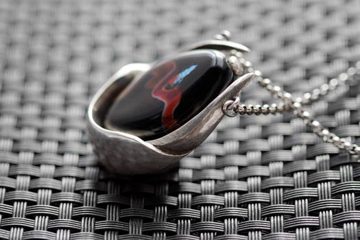 Black Flame pendant: side