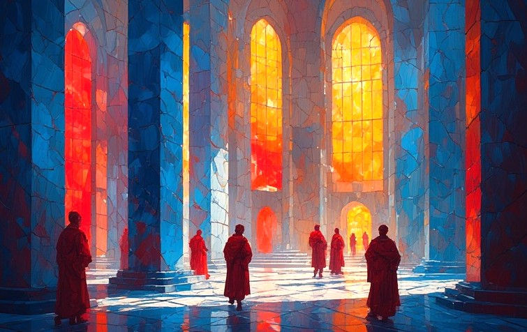 Red monks. by burgia on DeviantArt