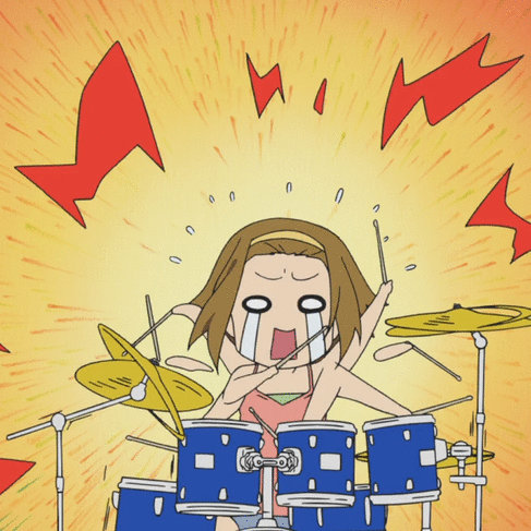 K-ON! Ritsu playing drums in panic - Gif Animation by KyoFlameAshHylden ...