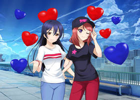 Red x Blue - Umi x Maki (UmiMaki)