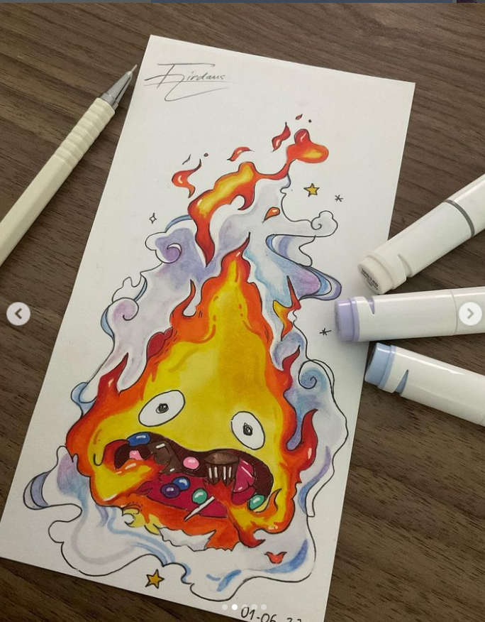 Fire Spirit Howls Howls moving castel Fire by ParadiseHime on DeviantArt