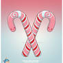 Kawaii Pink Candy Canes