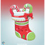 Kawaii Red Christmas Stocking