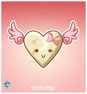 Kawaii White Chocolate Heart