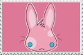 Pink kawaii bunny stamp by KawaiiUniverseStudio