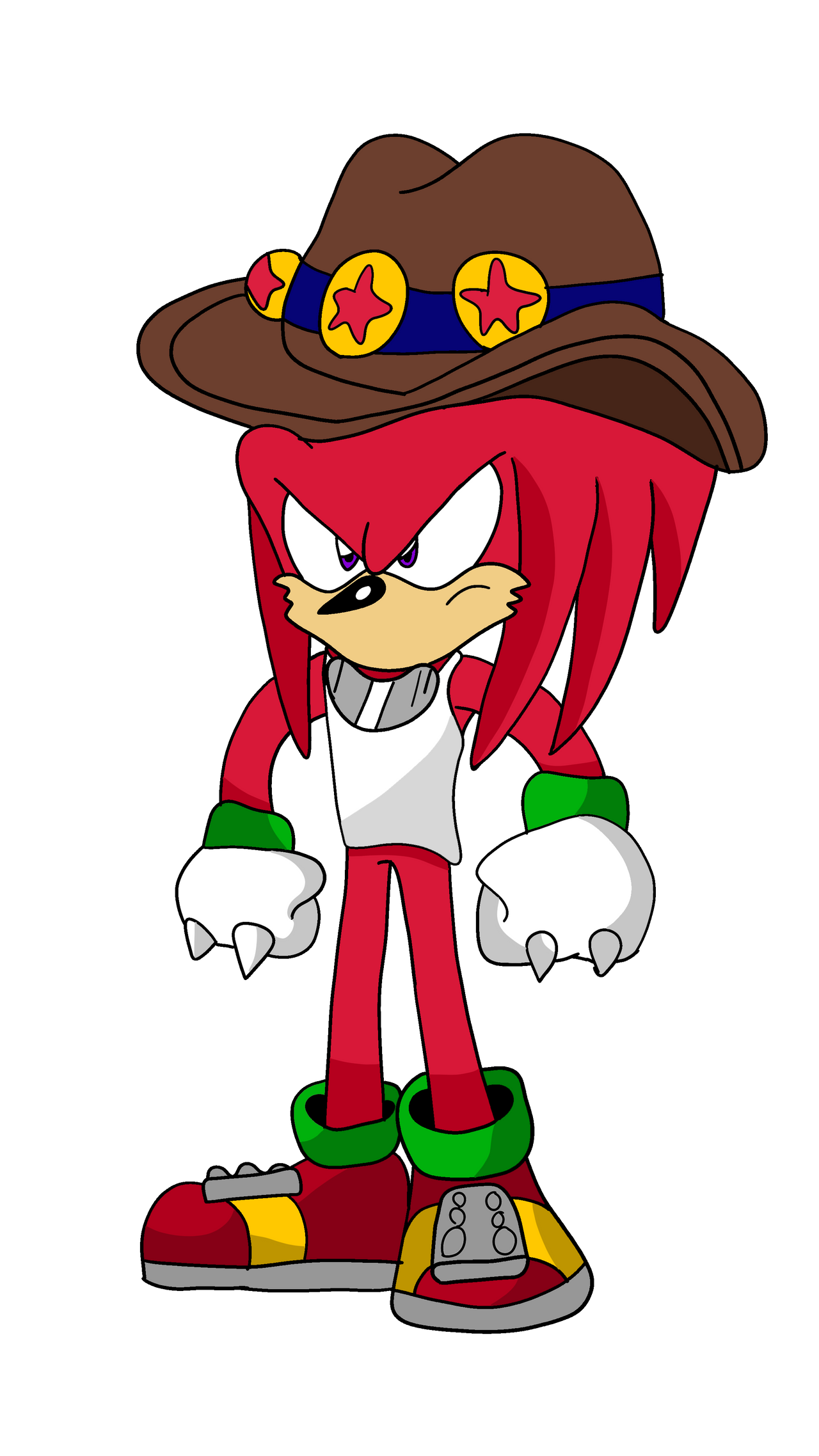 Knuckles redesign by SpinSpeed on DeviantArt