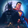 Batman and Superman recolored