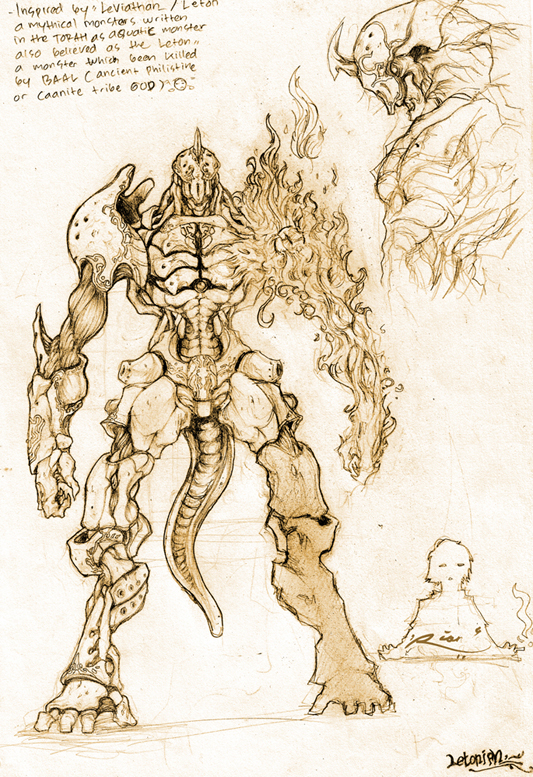 wallpapers Creature Concept Art Sketches monster concept art letonian by