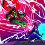 COMMISSION - Kamen Rider Ichigo vs Captain America