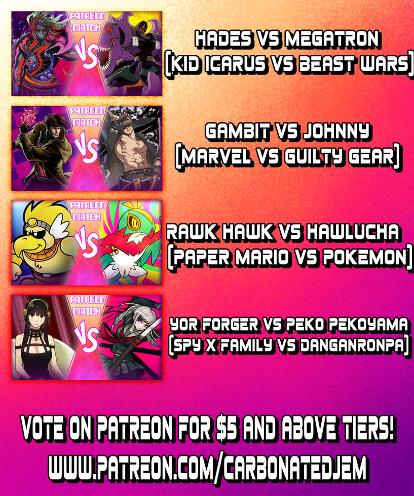 VS Match Poll - June 2024 by Carbonated-Jem on DeviantArt