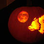 Wolf and Moon Pumpkin