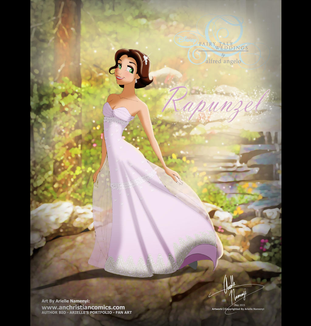 Rapunzel in Alfred Angelo Dress