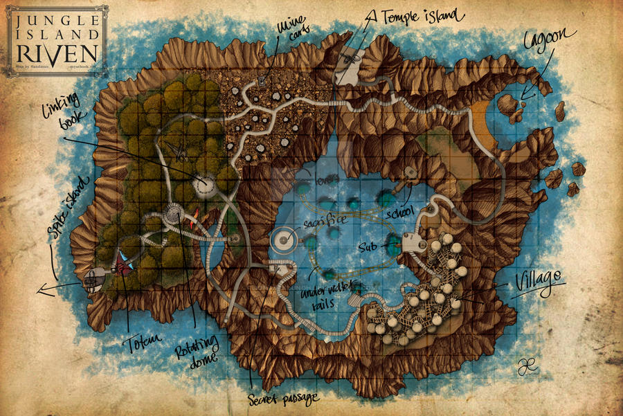 Riven Jungle Island Map by JonasEklundh on DeviantArt