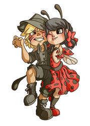 Petite Ladybug et Petit Chat Noir