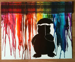 Snorlax Melted Crayon Art