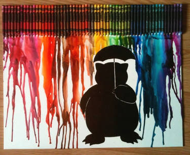 Snorlax Melted Crayon Art
