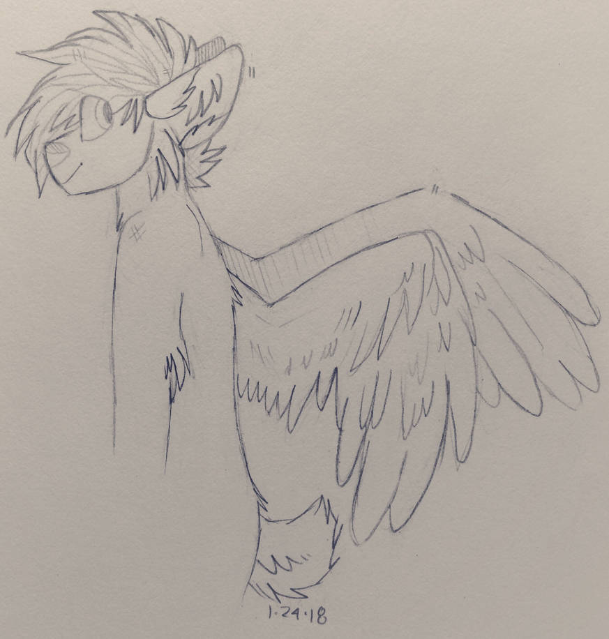 Winged Man Color winged man by AlpineMutt on DeviantArt
