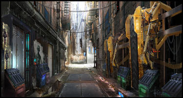 Near future back alley