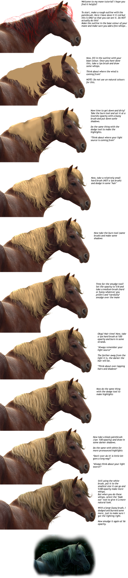 Horse Mane Tutorial By Peachesrox On DeviantArt