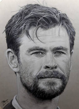 Freehand Drawing of #chrishemsworth 