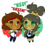 St Abadeer Buddy Headcanons: Red and Green