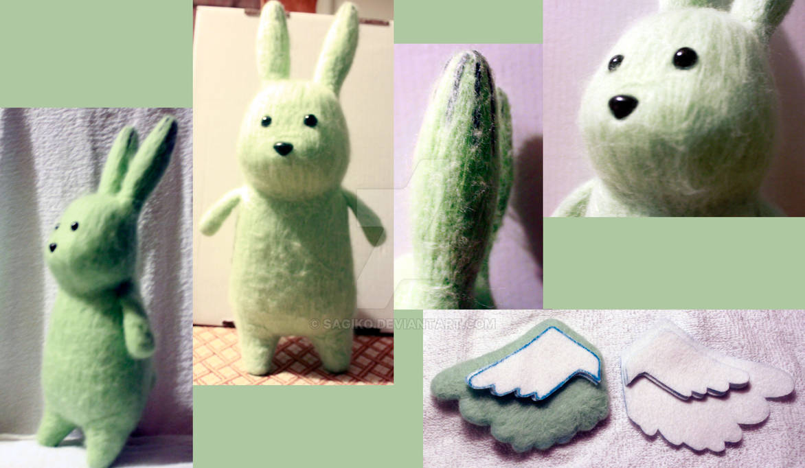 WIP_2: Flying Mint Bunny by sagiko on DeviantArt