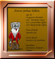 Atticus Tallain Character Bio