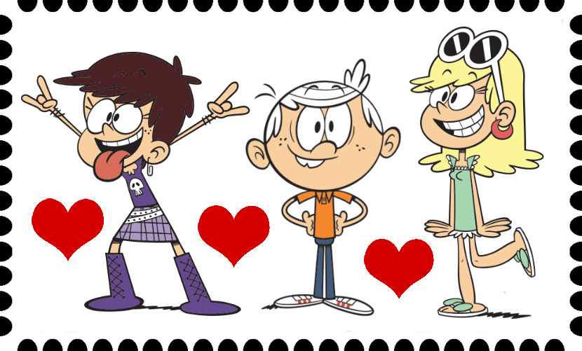 Lincoln, Leni and Luna Loud Fan Stamp