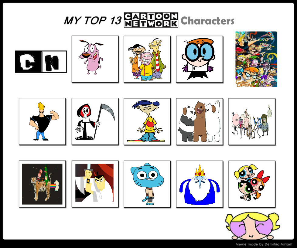My Top 13 Cartoon Network Characters by Bart-Toons on DeviantArt My Top 13 Cartoon Network Characters by Bart-Toons on DeviantArt
