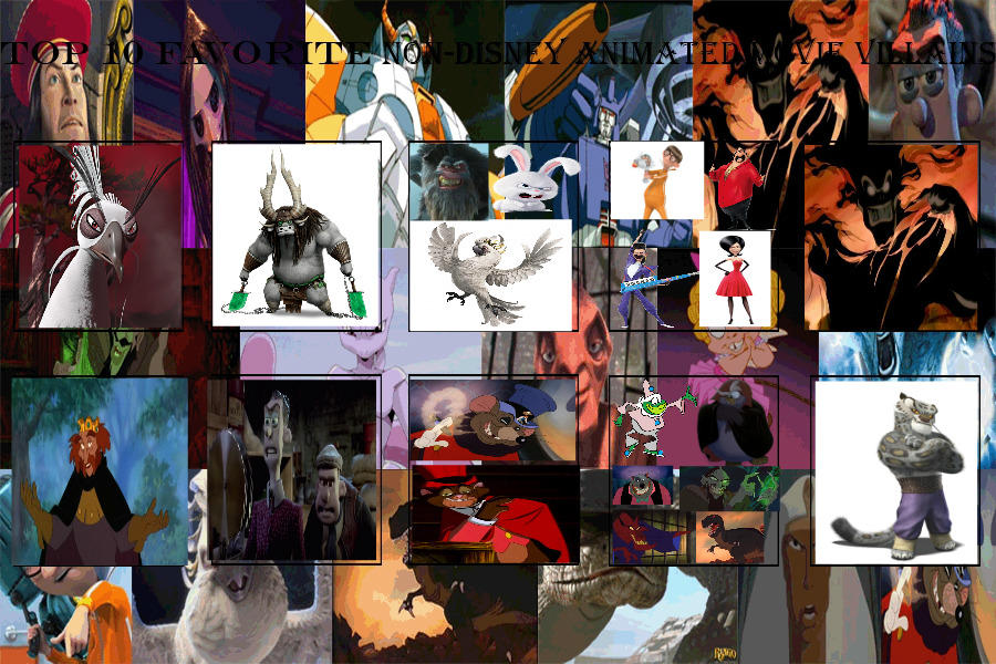 Top 10 Favorite Non Disney Animated Movie Villains By Bart Toons On Top 10 Favorite Non Disney Animated Movie Villains By Bart Toons On