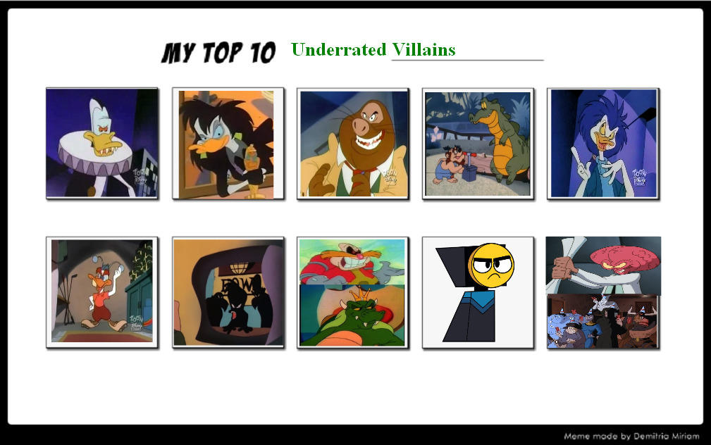 My Top 10 Underrated Villains By Bart Toons On Deviantart My Top 10 Underrated Villains By Bart Toons On Deviantart