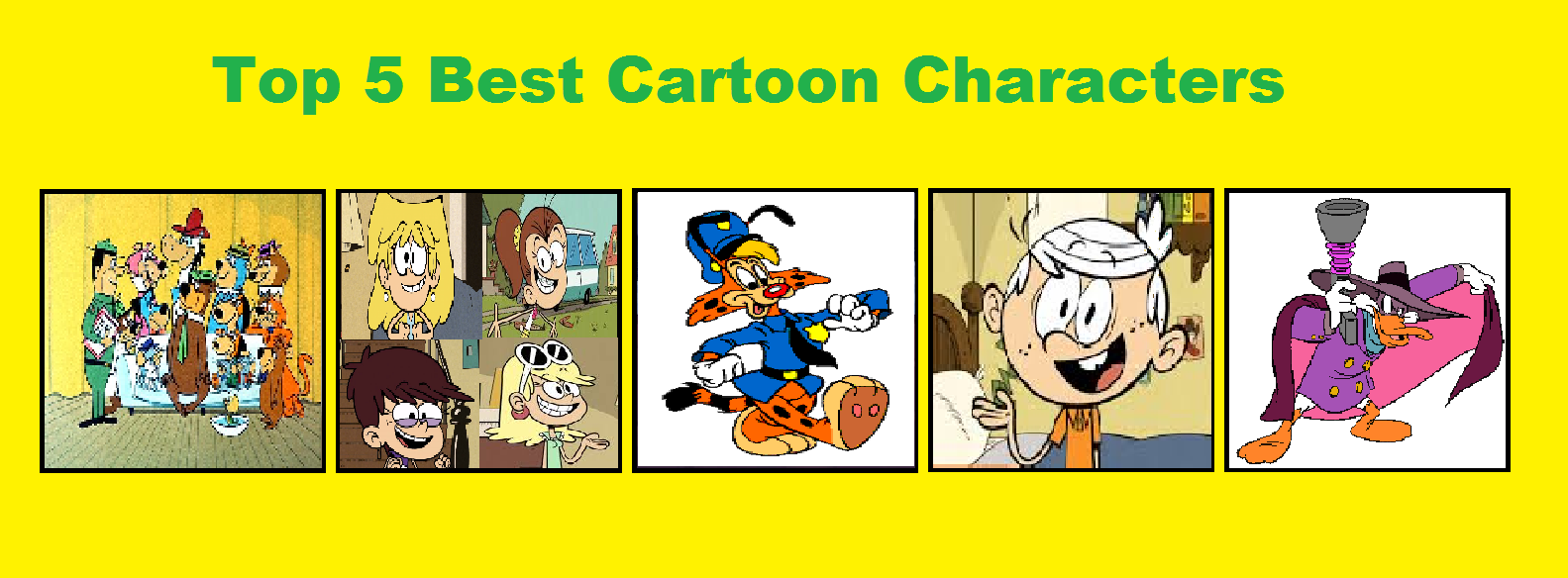My Top 5 Best Cartoon Characters by Bart-Toons on DeviantArt