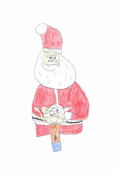 Santa Claus Hugging Lincoln Loud