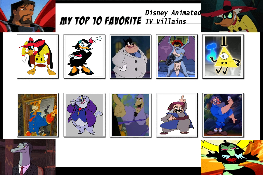 My Top 10 Favorite Disney Animated TV Villains by Bart-Toons on DeviantArt My Top 10 Favorite Disney Animated TV Villains by Bart-Toons on DeviantArt