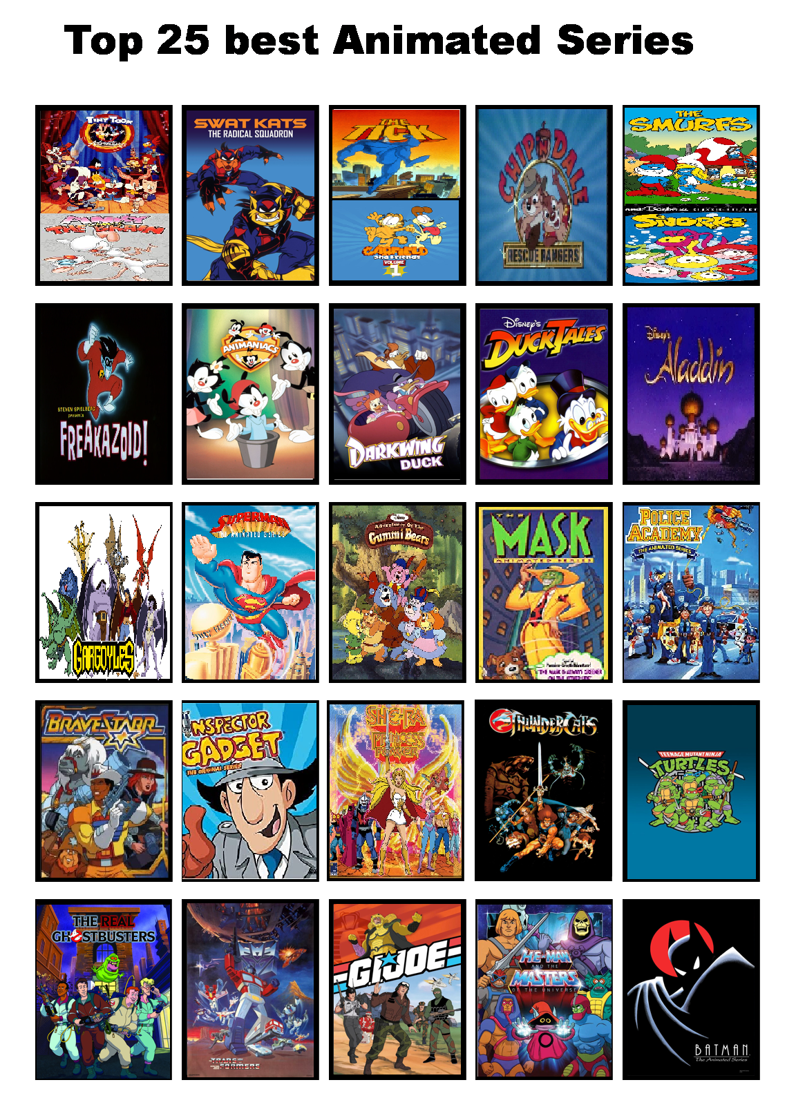 My Top 25 Western Animated Series of All-Time by Bart-Toons on DeviantArt