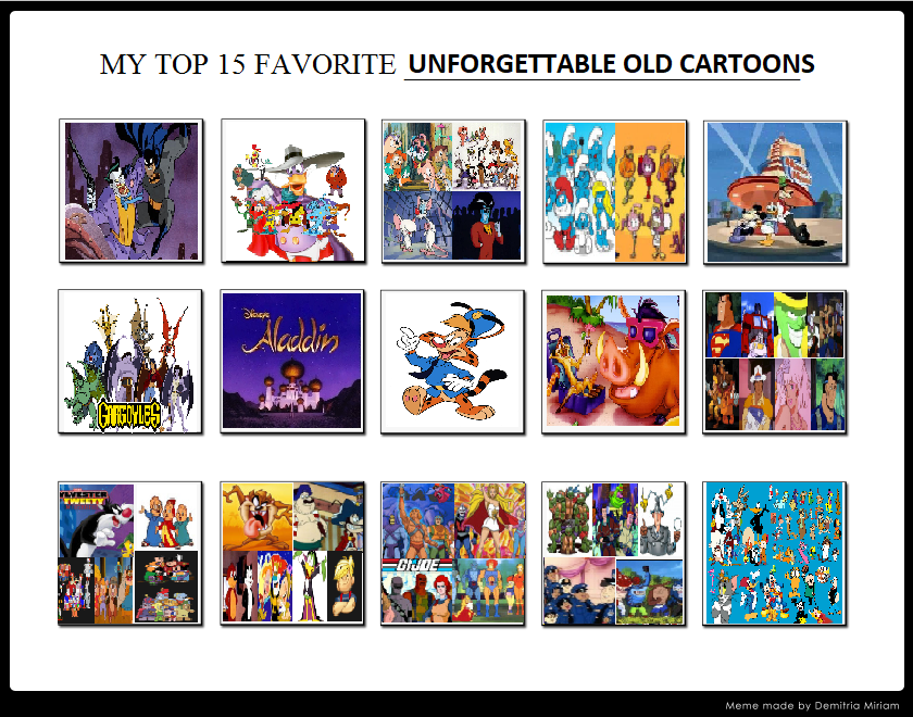 My Top 15 Favorite Unforgettable Old Cartoons by Bart-Toons on DeviantArt