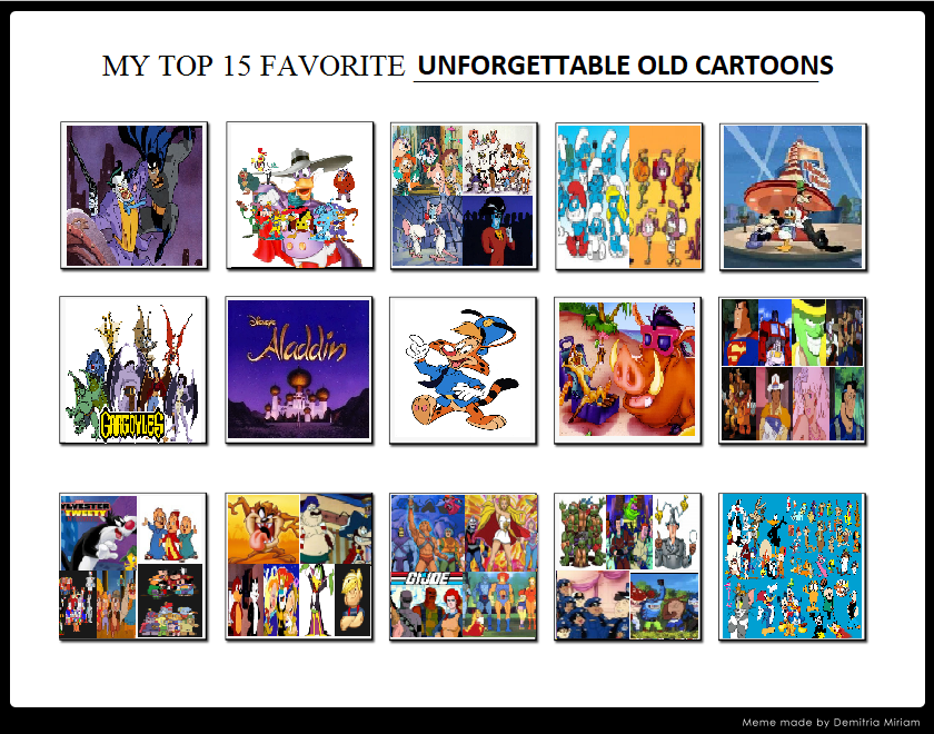 My Top 15 Favorite Unforgettable Old Cartoons by Bart-Toons on DeviantArt My Top 15 Favorite Unforgettable Old Cartoons by Bart-Toons on DeviantArt