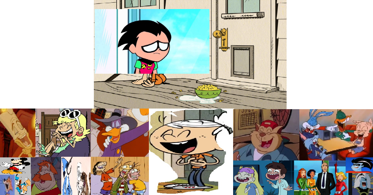 Everyone Laughing At Robin Being a Bad Luck by Bart-Toons on DeviantArt