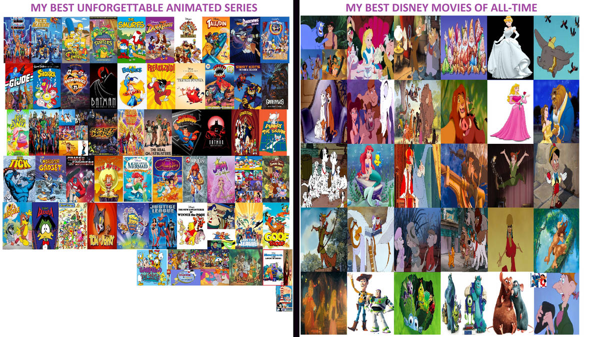 Animation Cartoon List My Best Animated Series and Movies of All Time by Bart-Toons on DeviantArt