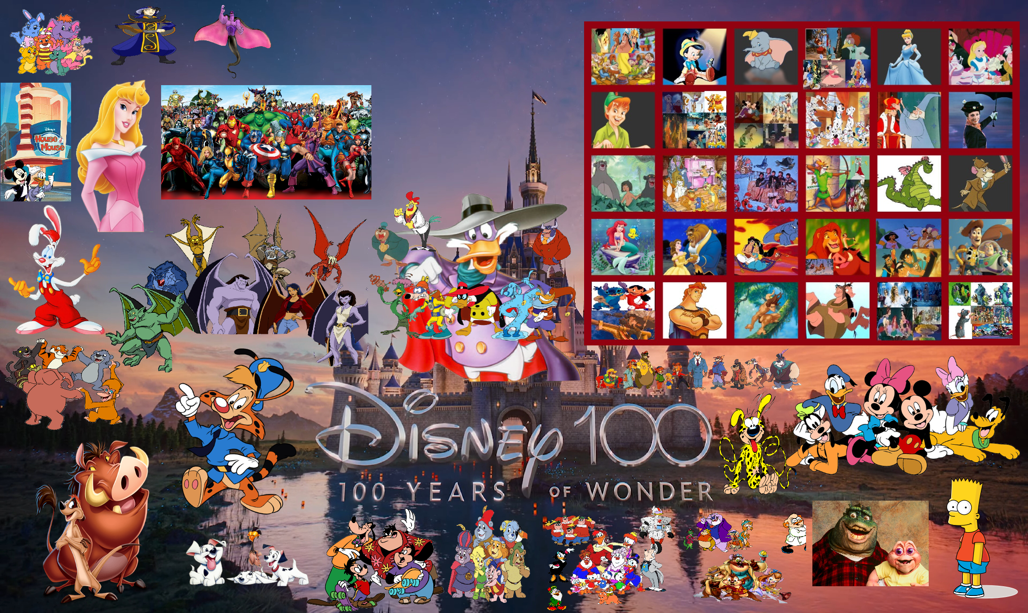 Disney 100 Years of Wonder - Movies and TV Shows by Bart-Toons on DeviantArt