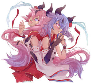 Vocaloid Meika Hime and Mikoto 