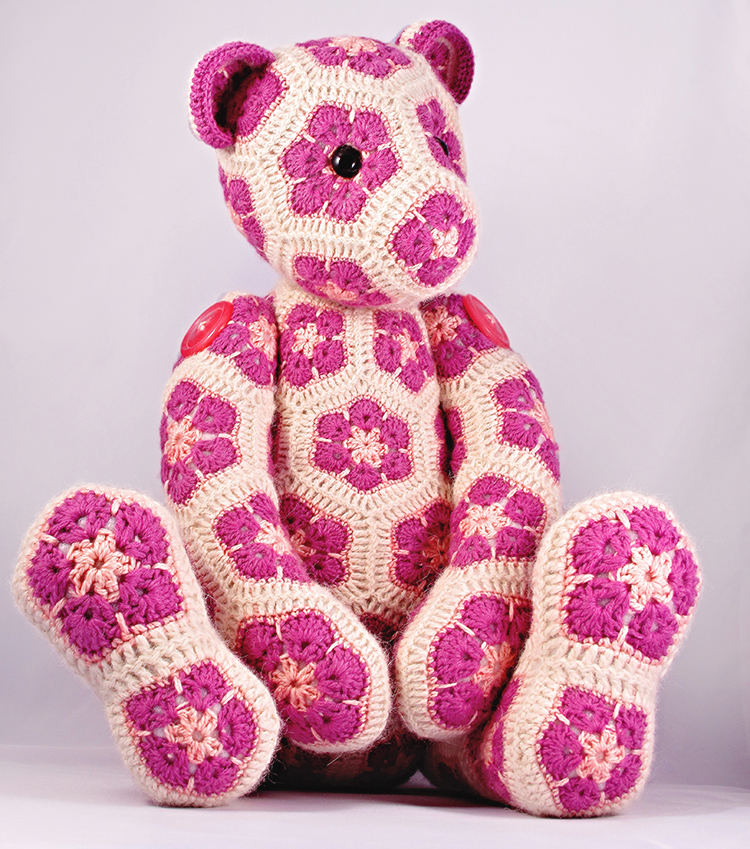 Lollo the African Flower Hexagon Teddy Bear