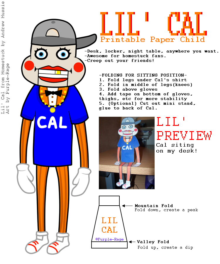 Lil' Cal - Printable Paper Child