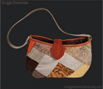 Patchwork Velvet Handbag Purse - Autumn Tones by StephaniePride