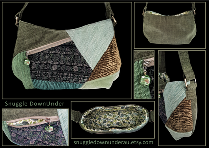 Iduna Green Goddess Handbag Purse - OOAK