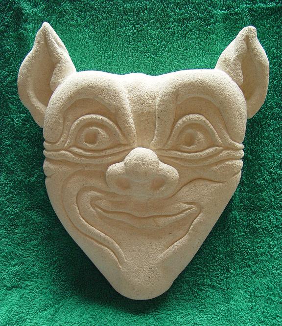 Limestone Gargoyle Head